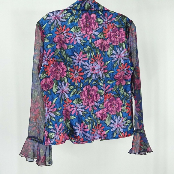 Notations Women's Long Sleeve Top Size S Sheer - Picture 4 of 5